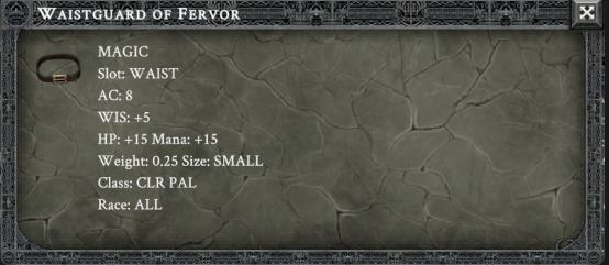 WAISTGUARD OF FERVOR item card